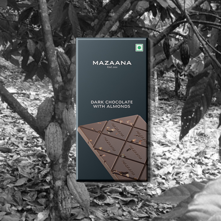 Mazaana Dark Chocolate with Almond Bar